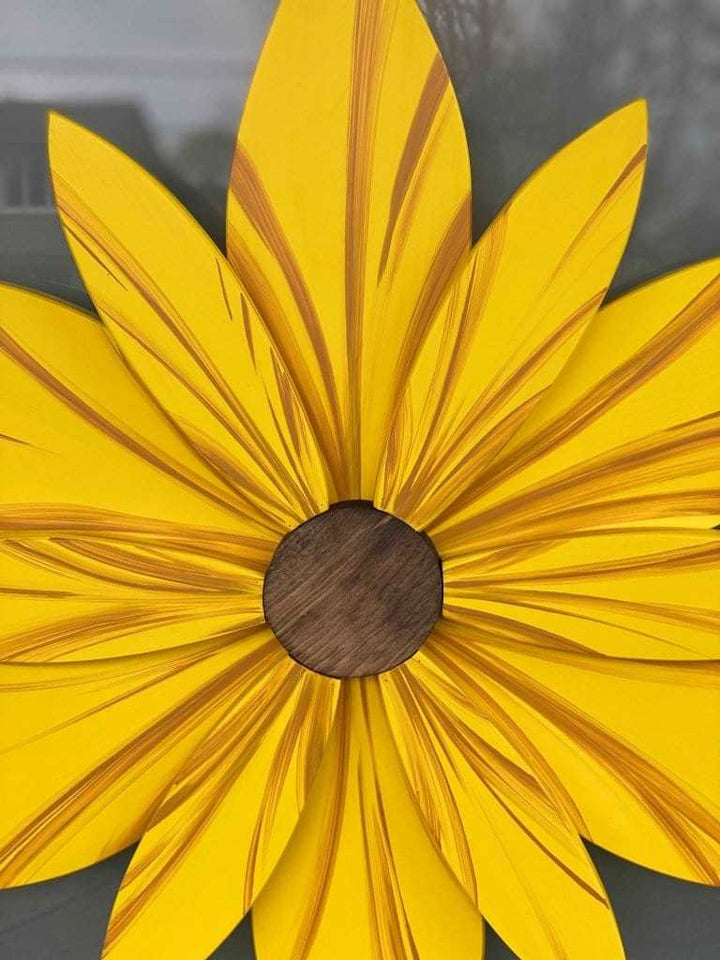 Hand-Painted Wood Sunflower | All-Season Home Decor