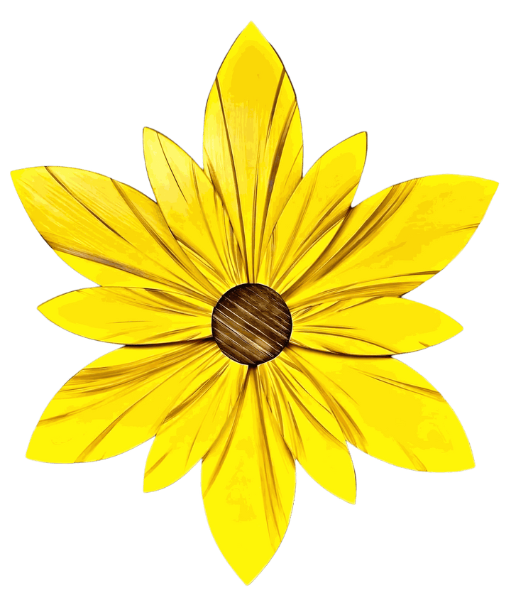 Hand-Painted Wood Sunflower | All-Season Home Decor