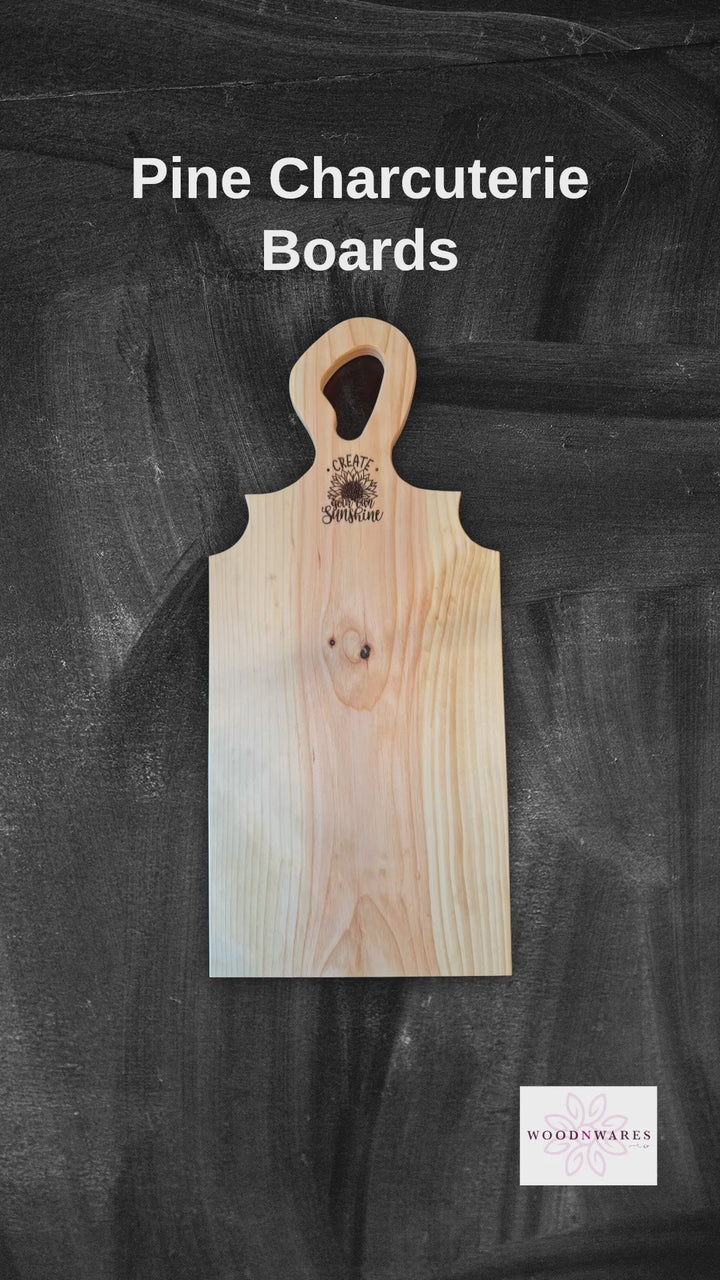 Handcrafted Pine Charcuterie Board | Custom Engraved