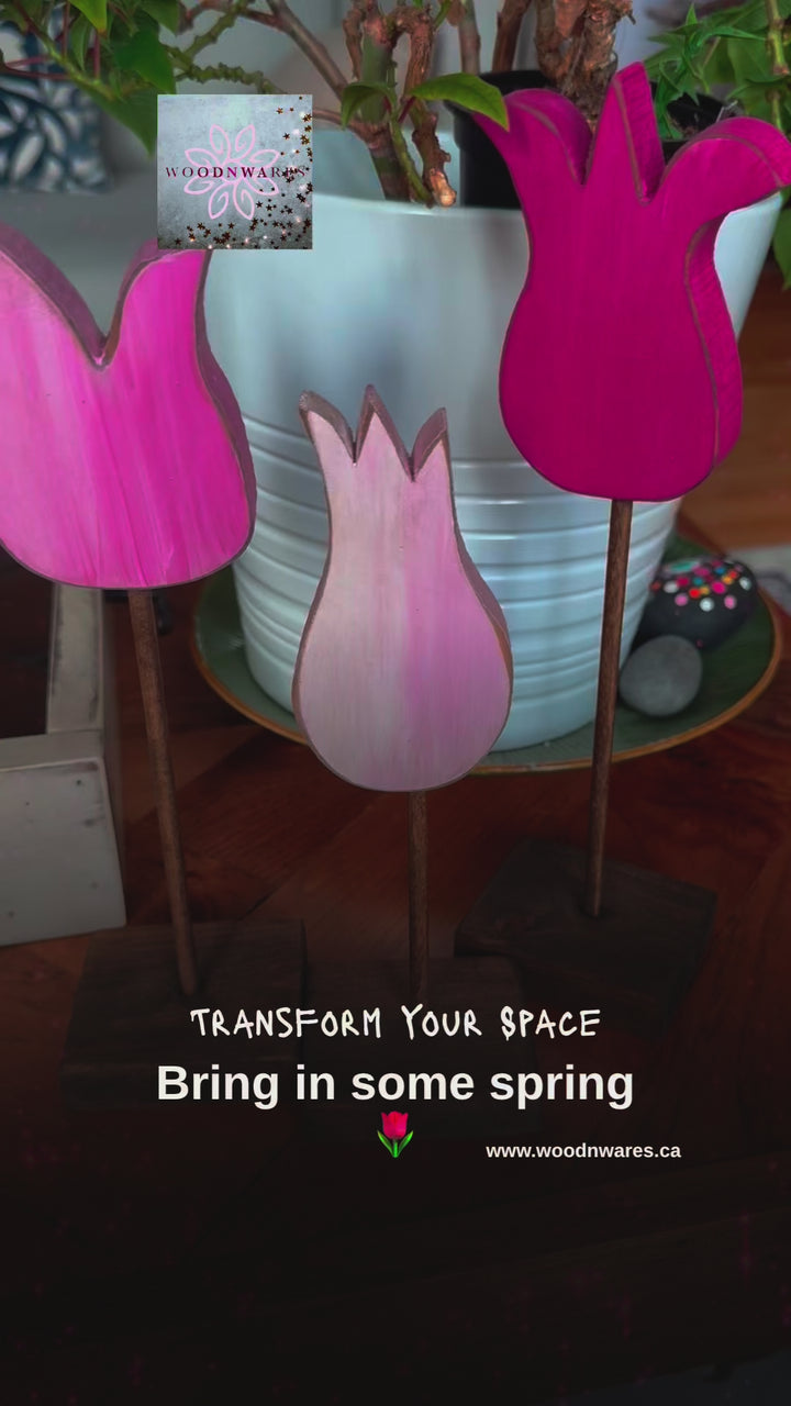 Unique Wooden Tulips | Artisan Home Decor & Gifts