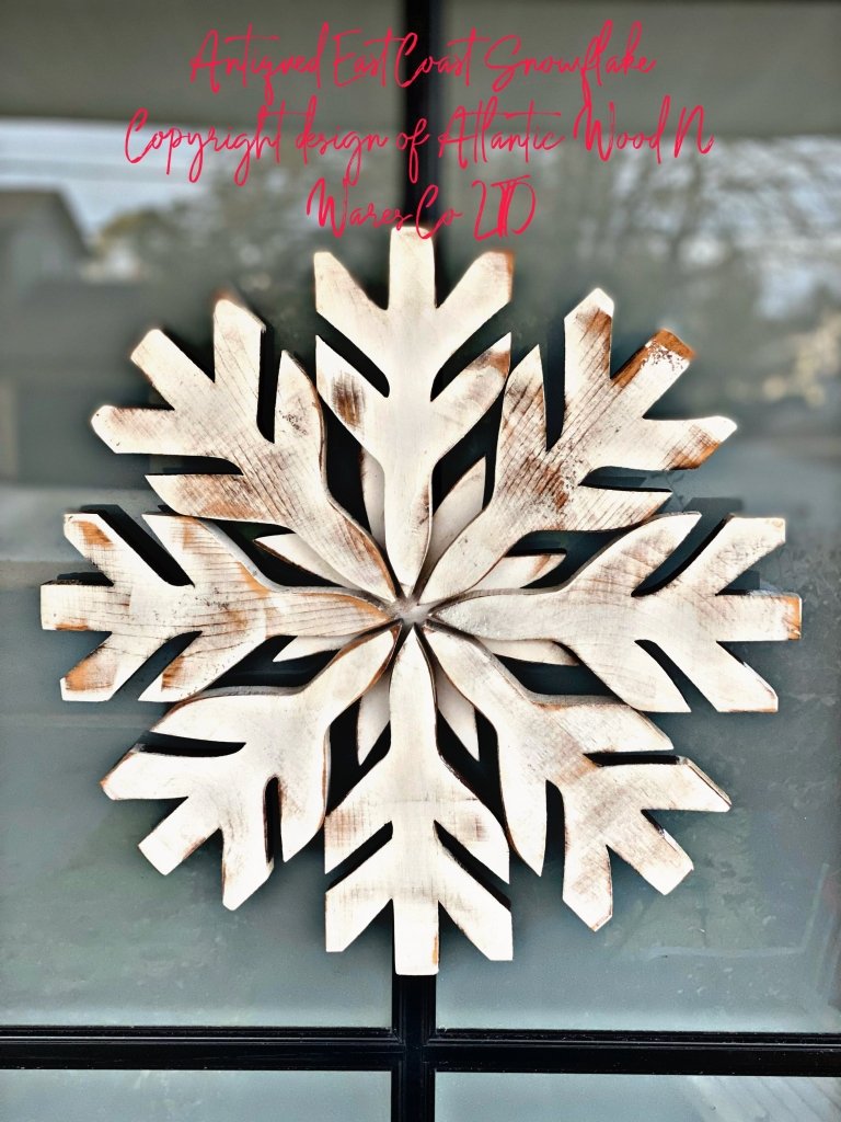 Handmade Wooden Snowflakes-East-Coast - Atlantic Wood N Wares Co LTD.