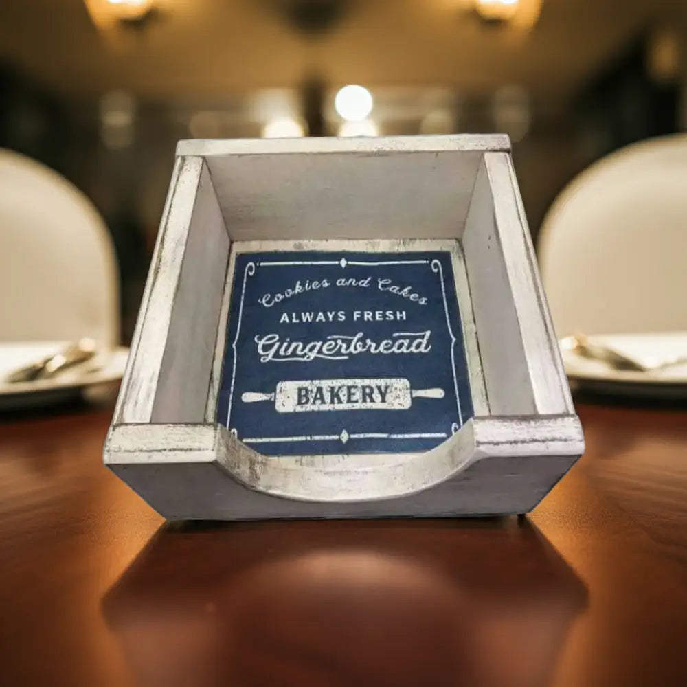 distress napkin holder handmade