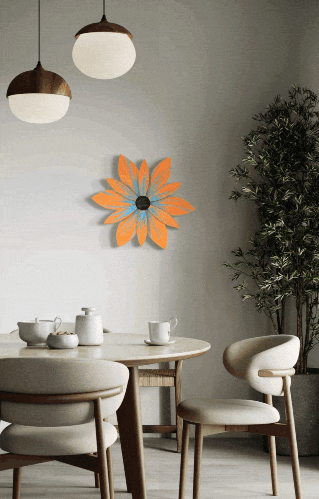 Beautifully crafted wood flowers for home decor