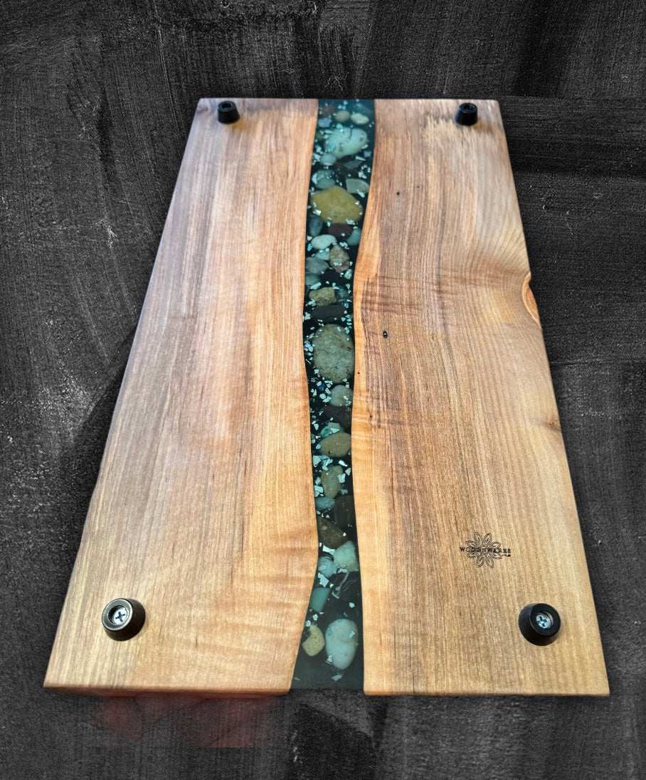 Maple Epoxy Resin Serving Tray - Canadian Craftsmanship