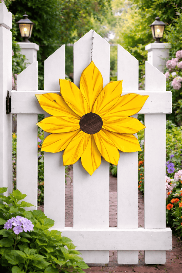 16" Wooden Sunflower Wall &amp; Door Decor | Handmade in Nova Scotia