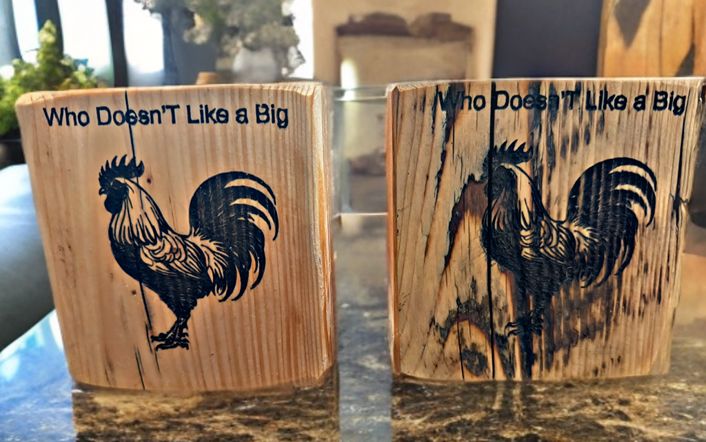 Quirky tea light holders with humorous rooster design and bold message for personalized home décor.