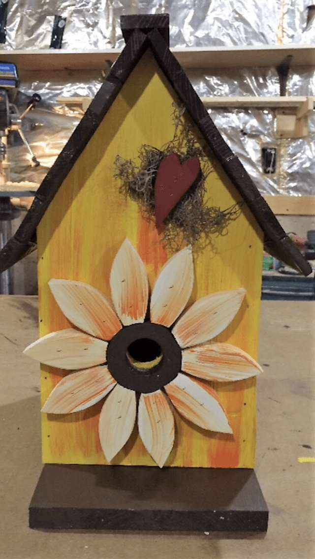 Atlantic Wood N Wares Decor/Bird & Wildlife Houses / Birdhouses yellow Birdhouses For Outside-Handmade from Pine-Atlantic Wood N Wares MBW001