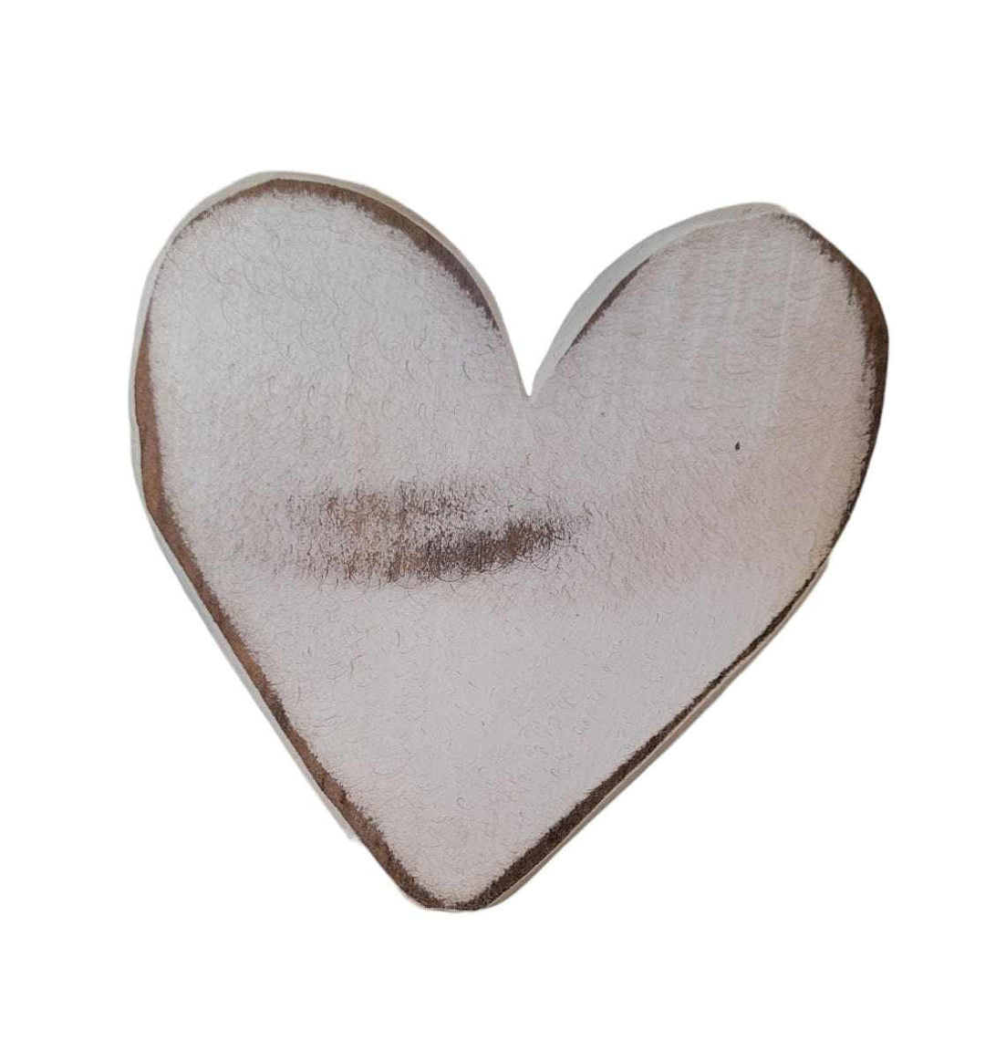 Atlantic Wood N Wares Home Decor>Decorations>Hearts White / Each Handcrafted Wooden Hearts: Perfect Gift for Loved Ones HeartSet0012