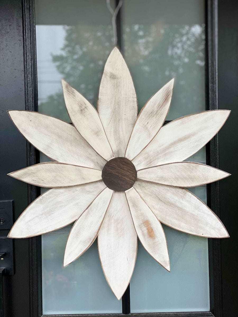 Atlantic Wood N Wares Home Décor>Wall Decor>Wall Hangings Large 30 x 30 inches Wood Flower Art: Handcrafted Door Decorations in 3 Sizes SFS001