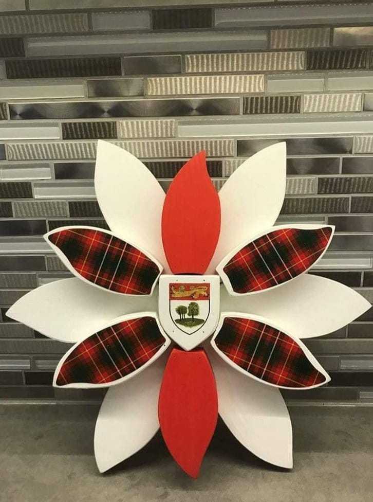Atlantic Wood N Wares Home & Garden>Home Décor 12 inch Prince Edward Island Show Your Provincial Pride with a Handcrafted Wooden Flower Art