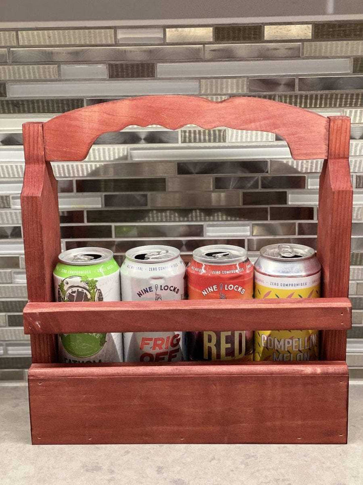 Atlantic Wood N Wares Home & Garden>Home Décor>Beer Caddy>Barwares Red Empire Rustic Beer Caddy: A Unique and Practical Gift for Beer Lovers BC001