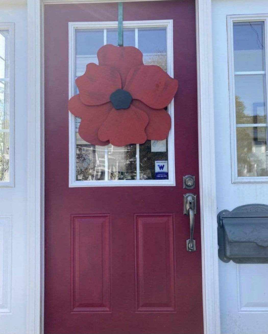  Atlantic Wood N Wares  Home & Garden>Home Décor>Fall décor>door hangings Handcrafted Wooden Flower Door Decor: Anemone Inspired