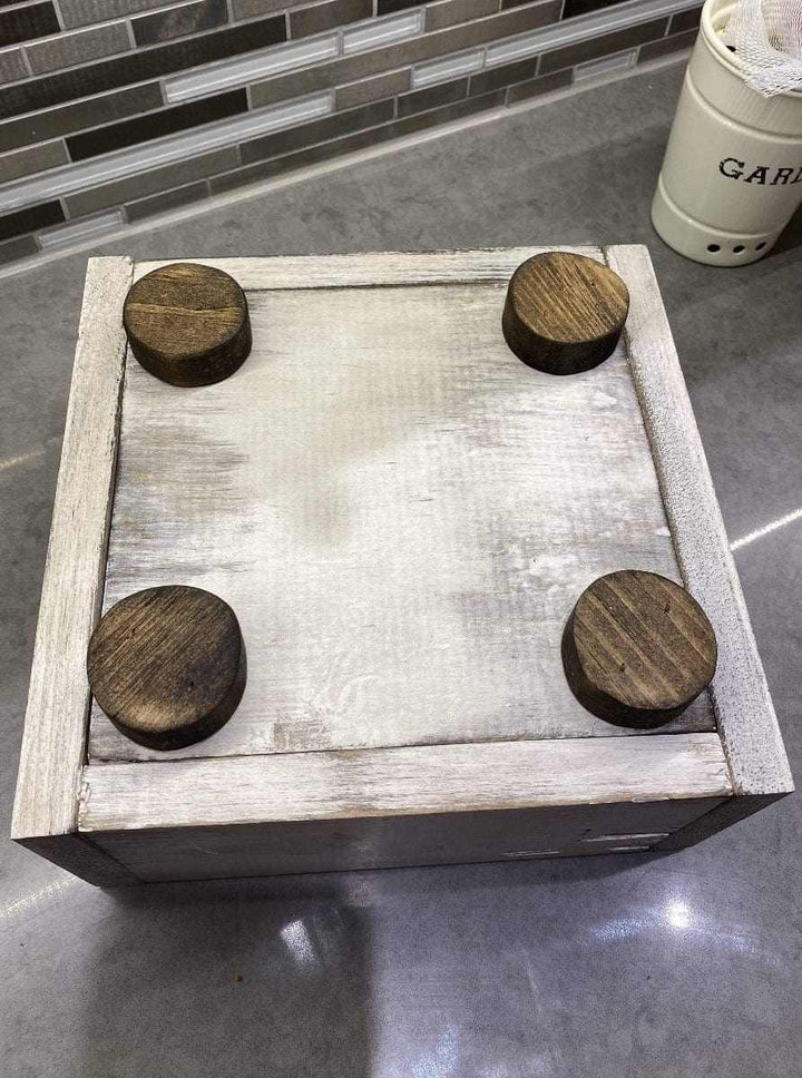 Atlantic Wood N Wares Home & Garden>Home Décor>Kitchen Accessories Antiqued Napkin Holder Dining Table Decor - Rustic Charm for Your Home