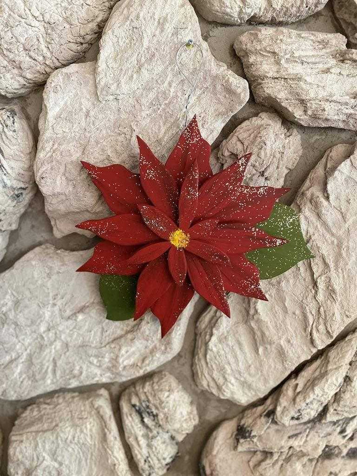 Atlantic Wood N Wares Home & Garden>Home Décor>Wall Decor>Wall Hangings 14.5 x 14.5 / Red The Poinsettia:A Beautiful and Unique Way to Celebrate the Holiday Season CPL001 | Wooden Flower