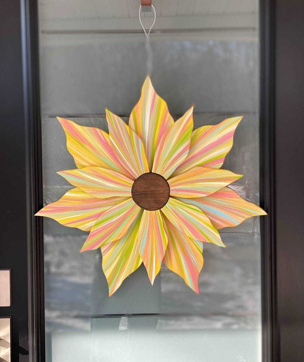 Atlantic Wood N Wares Home & Garden>Home Décor>Wall Decor>Wall Hangings 22 inches Handcrafted Love Flower Door Decoration for All Seasons
