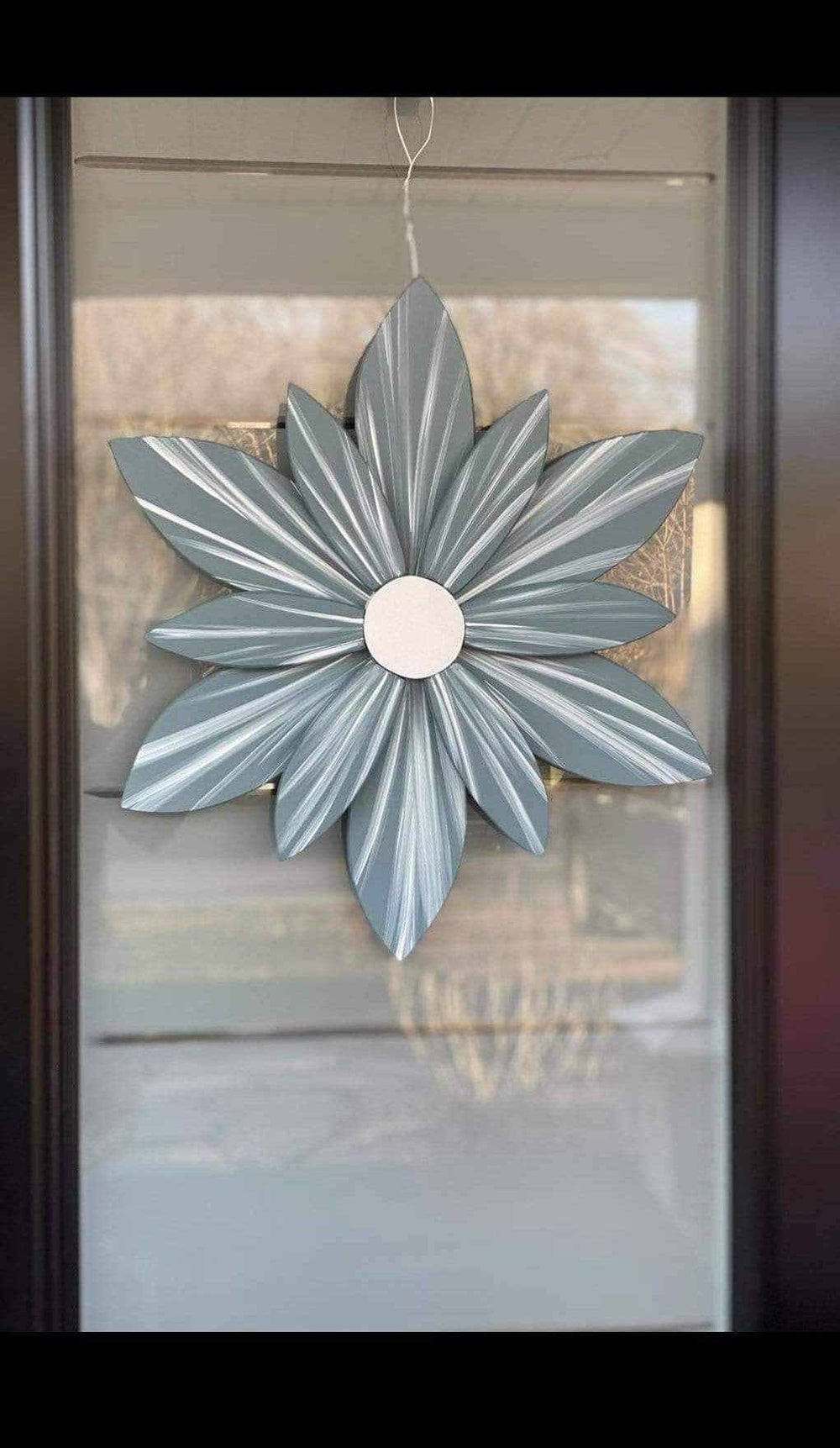 Sophisticated wooden flower art handcrafted in Nova Scotia with premium paints.