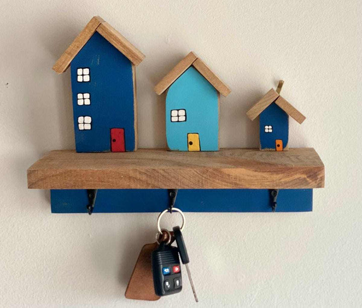  Atlantic Wood N Wares  Home & Garden>Home Décor>Wall Decor>Wall Hangings Dark Blue Organize Your Keys with a Wall Mounted Key Chain Holder WALLKEYH02