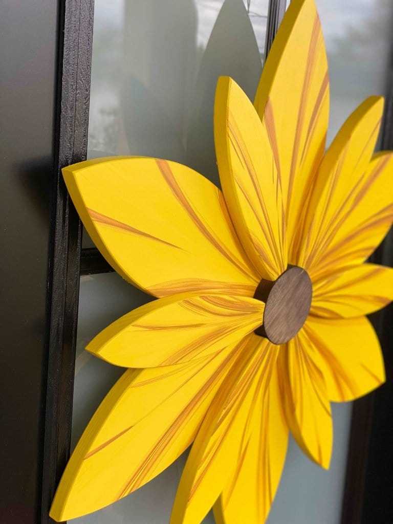 Atlantic Wood N Wares Home & Garden>Home Décor>Wall Decor>Wall Hangings Handcrafted Sunflower Door Decoration for Your Home or Garden