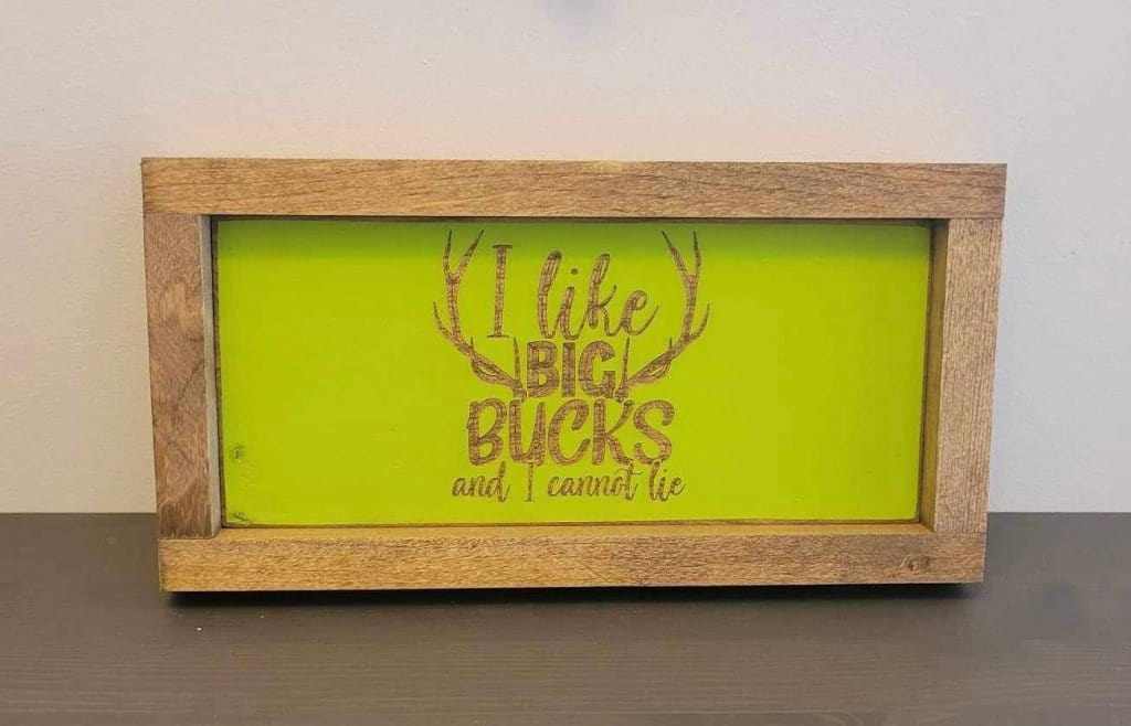  Atlantic Wood N Wares  Home & Garden>Home Décor>Wall Decor>Wall Hangings I Like Big Bucks Laser Engraved Wood Signs: Stunning Gifts for Outdoor Lovers huntfish02