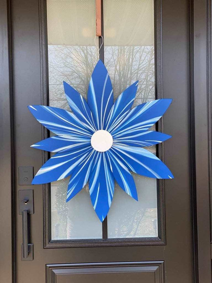 Atlantic Wood N Wares Home & Garden>Home Décor>Wall Decor>Wall Hangings Large 30 x 30 inches Mistral Wind Décor: Handcrafted Nova Scotia Wooden Flower SFMBS001