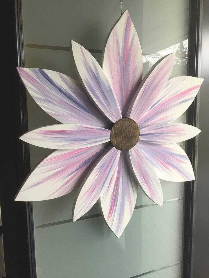 Atlantic Wood N Wares Home & Garden>Home Décor>Wall Decor>Wall Hangings Large 30 x 30 inches Wood Flower-Door Decor: Cotton Candy Design for Your Home SFCCS001