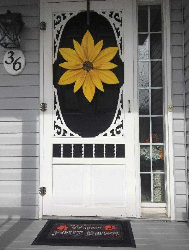 Atlantic Wood N Wares Home & Garden>Home Décor>Wall Decor>Wall Hangings Medium 26 x 26 inches Handcrafted Sunflower Door Decoration for Your Home or Garden SFSTS001