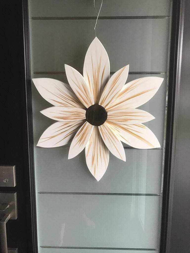 Atlantic Wood N Wares Home & Garden>Home Décor>Wall Decor>Wall Hangings Small 22 x 22 inches Luxury Handcrafted Wooden Flower Art-Premium Benjamin Moore Aura Paint SFWL001