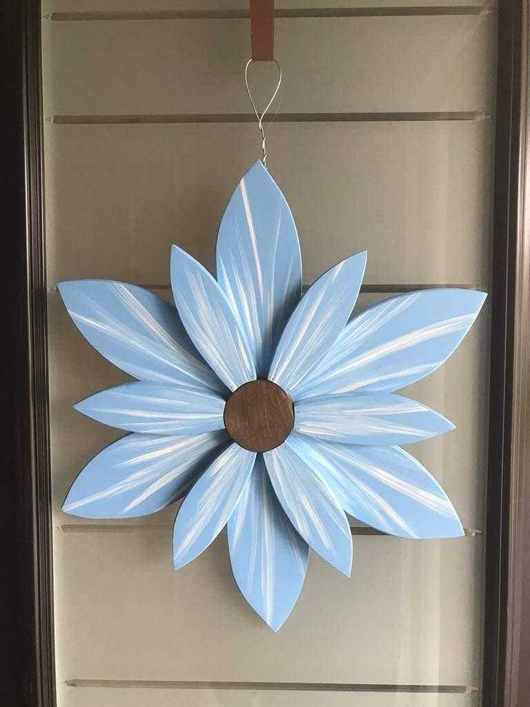 Atlantic Wood N Wares Home & Garden>Home Décor>Wall Decor>Wall Hangings Small 22 x 22 inches What is a Costa Rica Blue Wood Flower and How to Get One for Your Door SFCB001