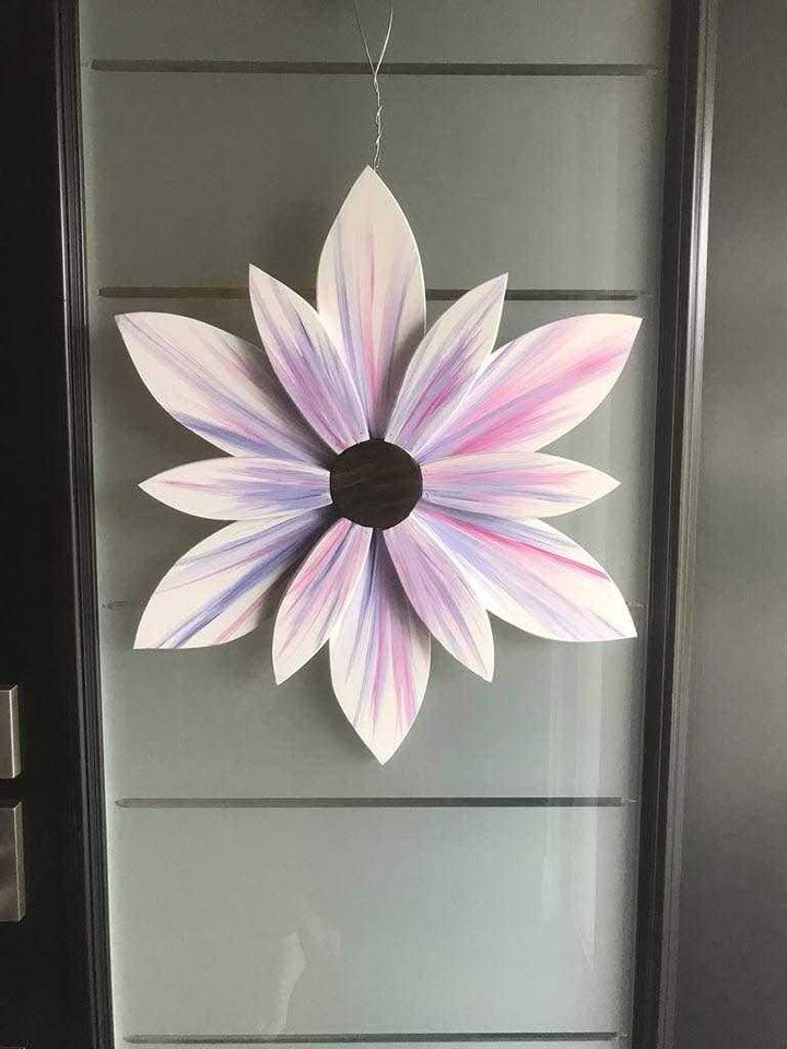 Atlantic Wood N Wares Home & Garden>Home Décor>Wall Decor>Wall Hangings Small 22 x 22 inches Wood Flower-Door Decor: Cotton Candy Design for Your Home SFCCS001