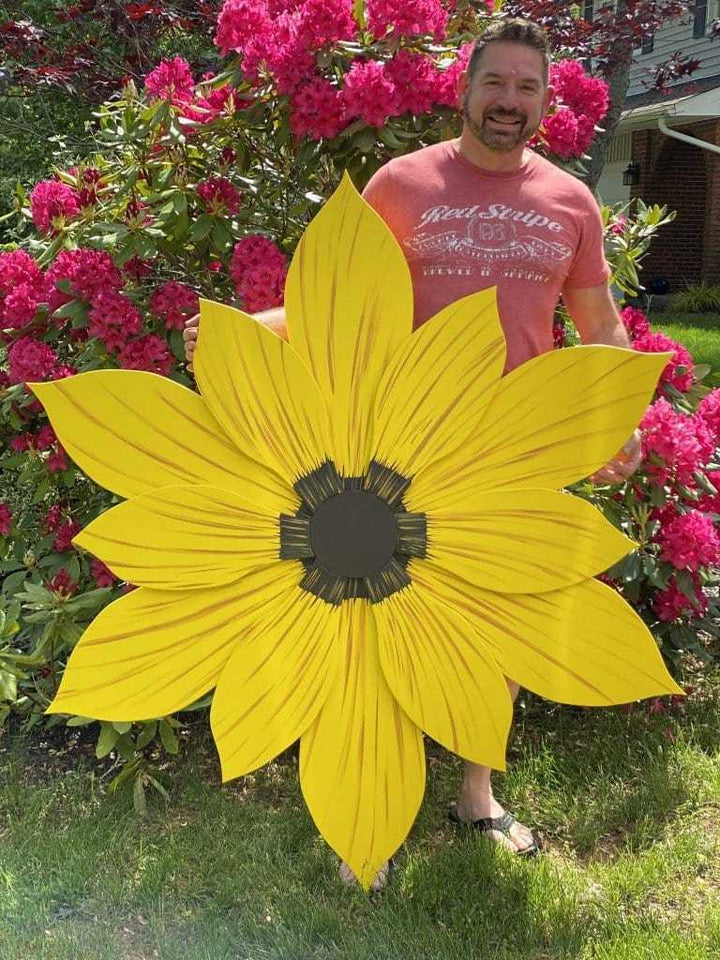 Atlantic Wood N Wares Home & Garden>Home Décor>Wall Decor>Wall Hangings Yellow Make a statement with The Giant, a magnificent wooden flower GIANT002
