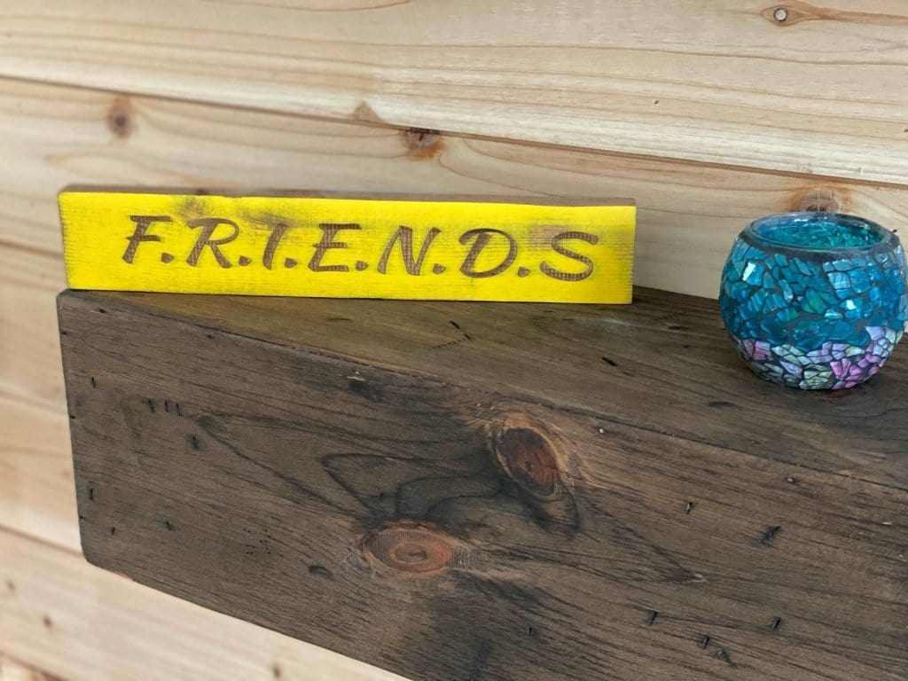  Atlantic Wood N Wares  Home & Garden>Kitchen>Living room Yellow Laser Engraved Friendship Sign - A Lasting Gift for Your Best Friend Friend03