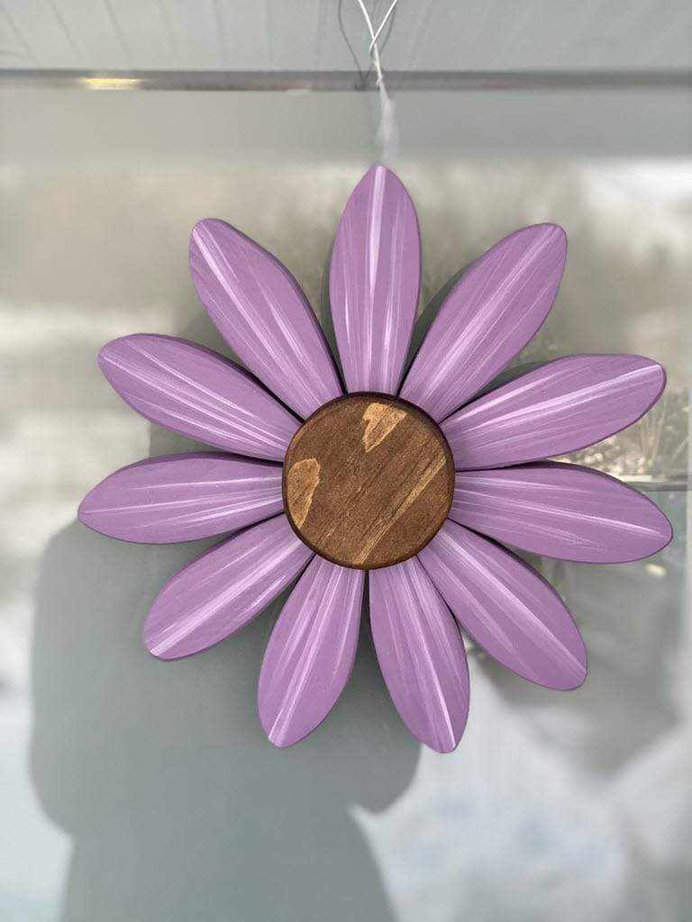 Atlantic Wood N Wares Home & Garden Medium / Sofia Purple Symbol of Hope: Sofia Daisy Handmade Art for Sale
