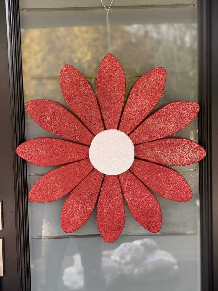 Atlantic Wood N Wares Home & Garden Small / Sofia Red / Christmas Symbol of Hope: Sofia Daisy Handmade Art for Sale
