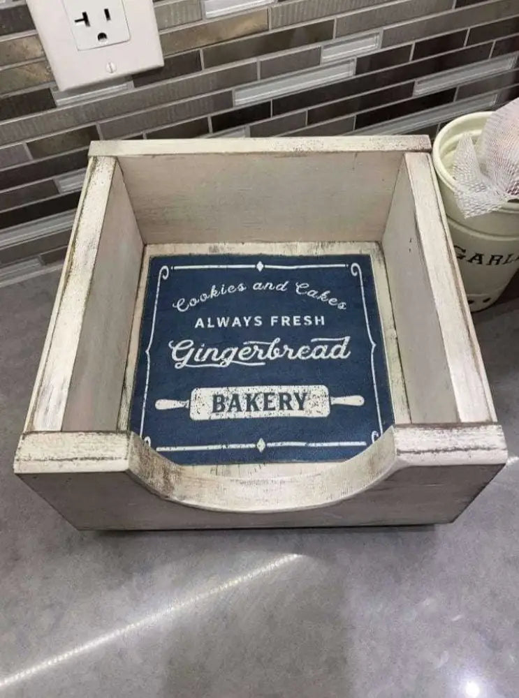 Rustic Pine Napkin Holder | Farmhouse Table Decor | Distressed Wood