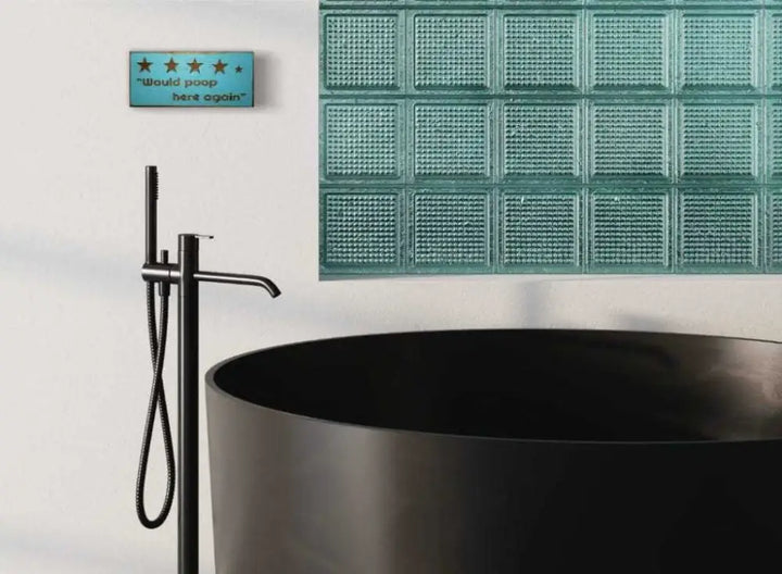 Bathroom Signs Get a Giggle with Rustic "Would Poop Here Again"