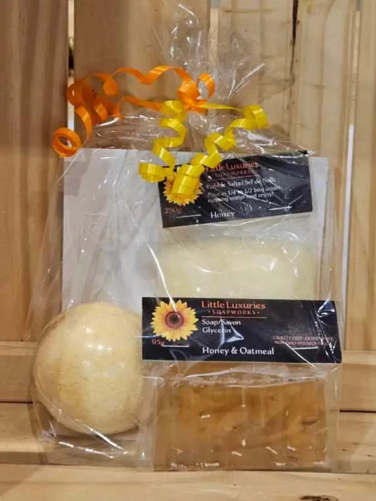 Gift Bag for Luxury Self-Care – Soap, Bath Bomb, & Bubble Salts