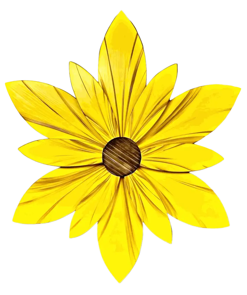 Hand-Painted Wood Sunflower | All-Season Home Decor