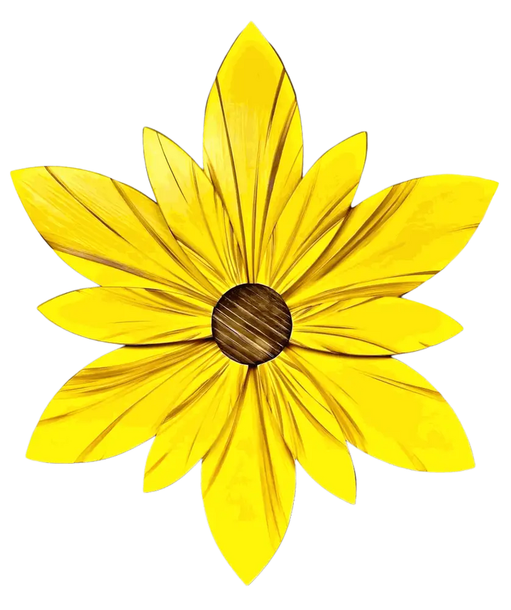Hand-Painted Wood Sunflower | All-Season Home Decor