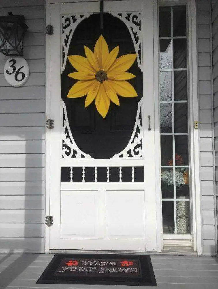 Hand-Painted Wood Sunflower | All-Season Home Decor