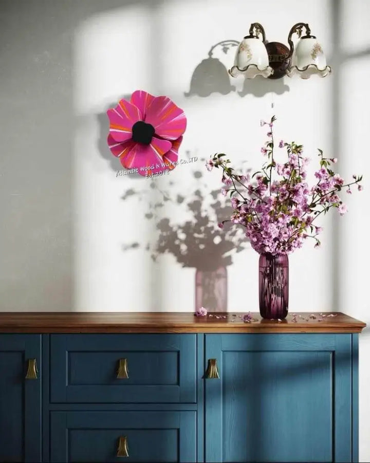 Handcrafted Windflower Door Decoration | Poppy Anemone Art