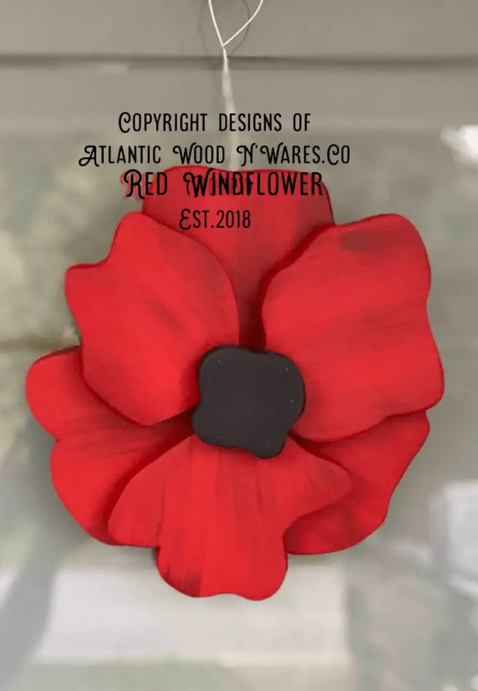 Handcrafted Windflower Door Decoration | Poppy Anemone Art