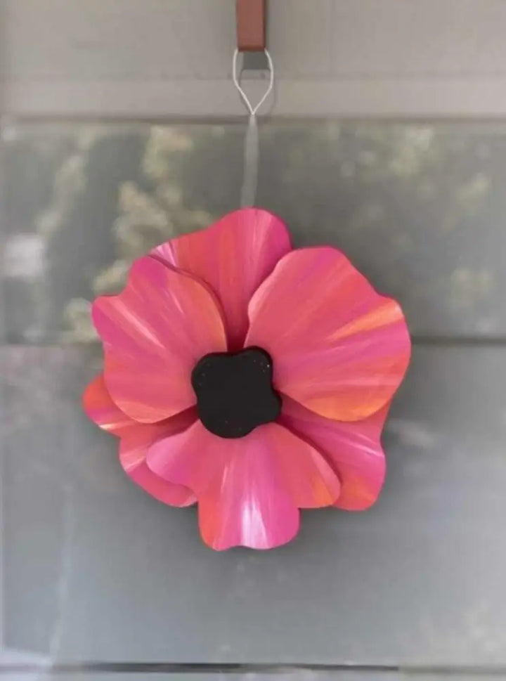 Handcrafted Windflower Door Decoration | Poppy Anemone Art