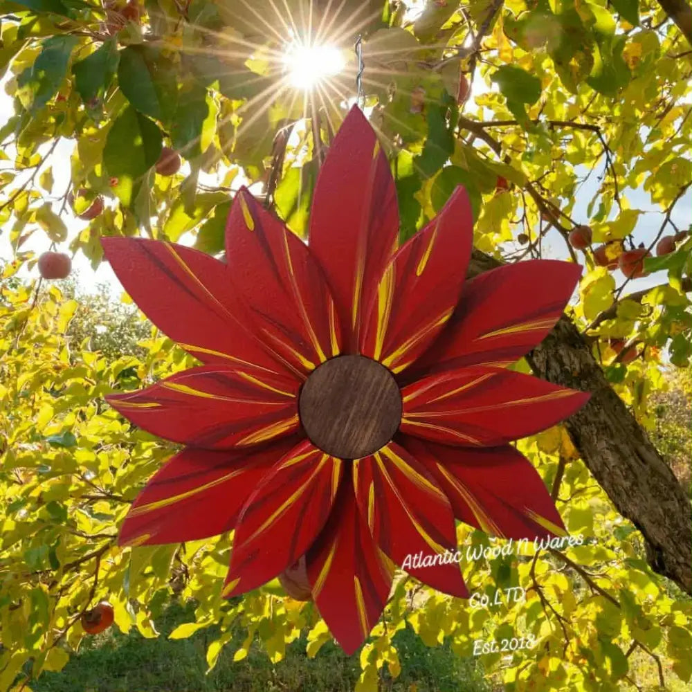 Handcrafted Wooden Flower Wall Art | Outdoor Wood Decor. -  Atlantic Wood N Wares 