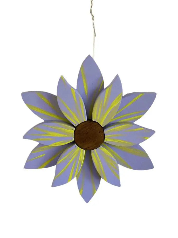 Handcrafted Wooden Flower Wall Art | Outdoor Wood Decor.