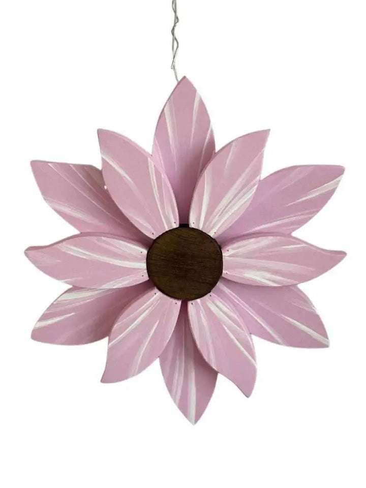 Handcrafted Wooden Flower Wall Art | Outdoor Wood Decor.