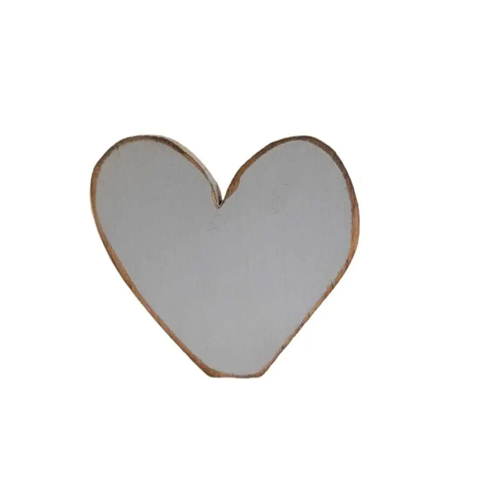 Handcrafted wooden heart ornament for home decor.