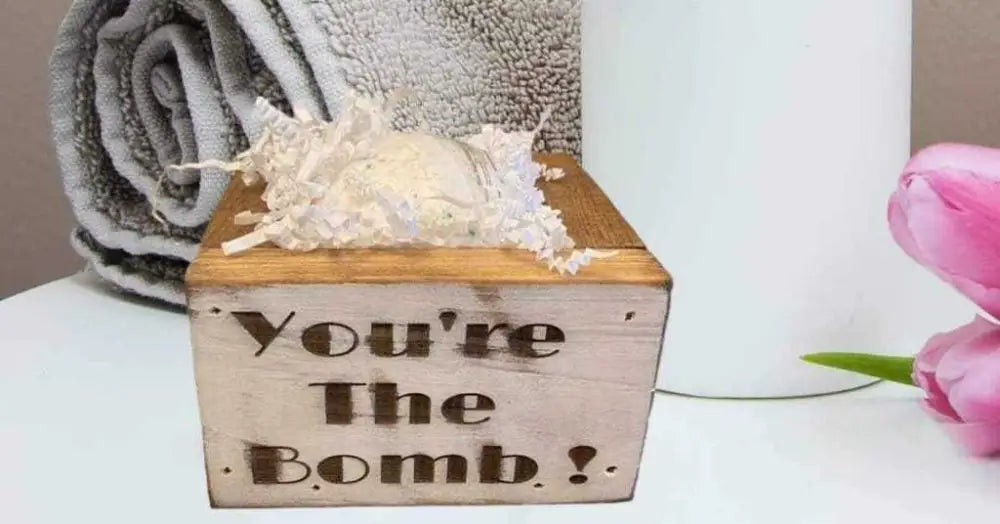  Atlantic Wood N Wares  Bathroom Accessories>Decor>Artwork White Handmade Wooden Boxes with Bath Bombs: The Ultimate Gift Idea 