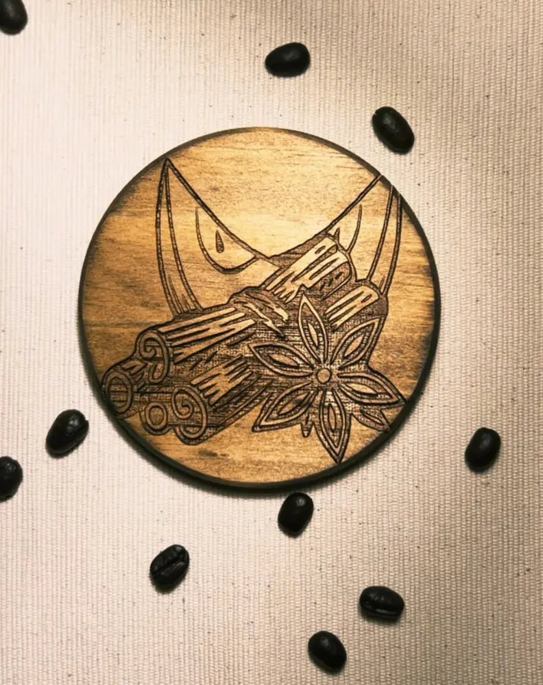 Morning Ritual Wood Coaster Set – Engraved Natural Coasters