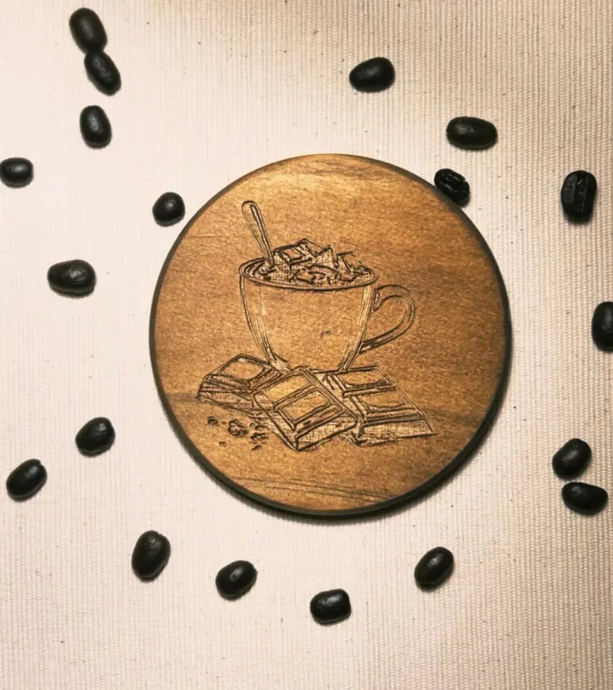 Morning Ritual Wood Coaster Set – Engraved Natural Coasters