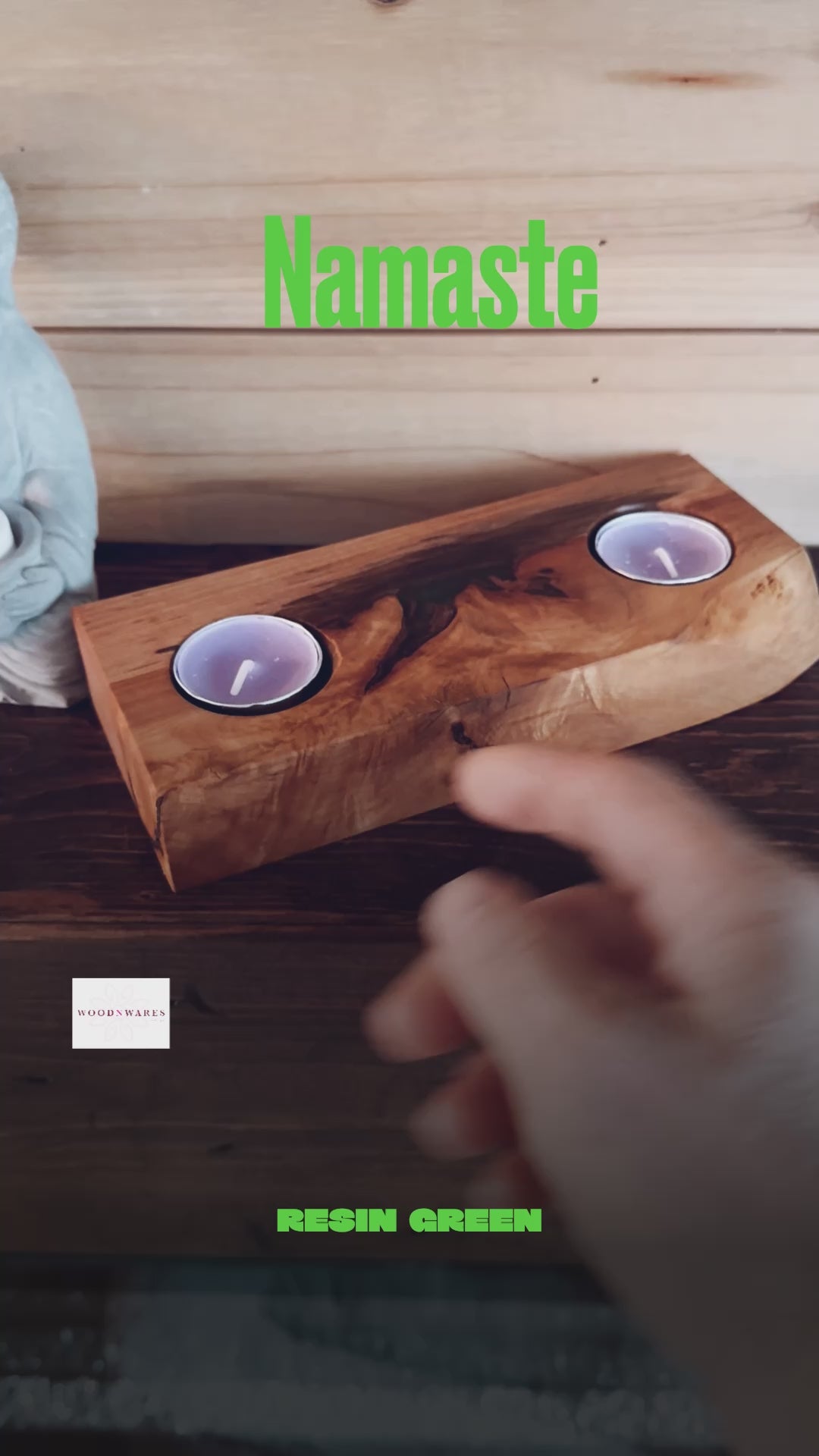 video of Namaste tea light holder 